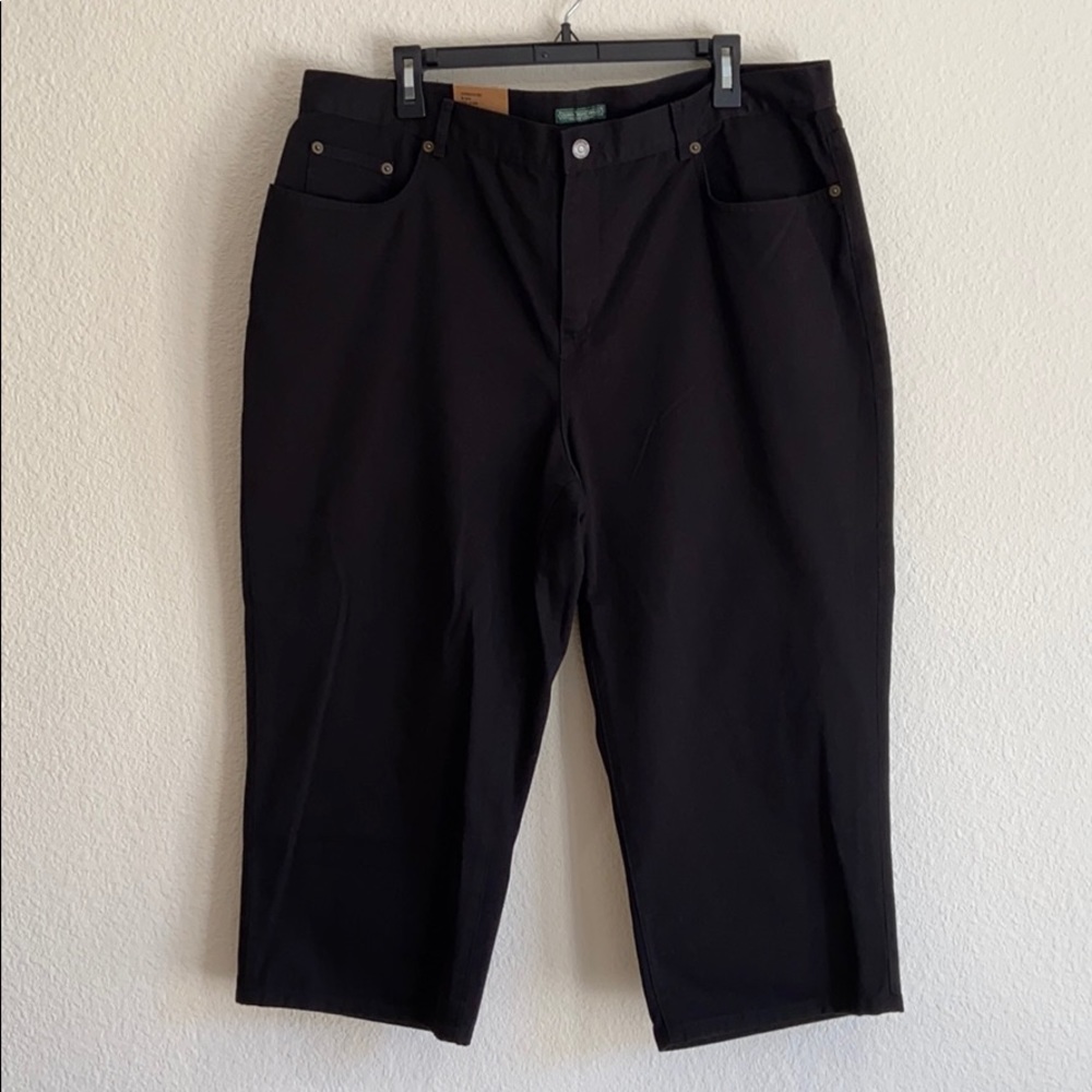 New Ralph Lauren black Capri jeans 5 pocket style